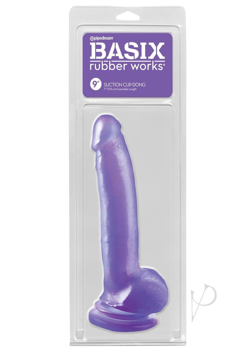Basix 9 Suction Cup Dong Purple
