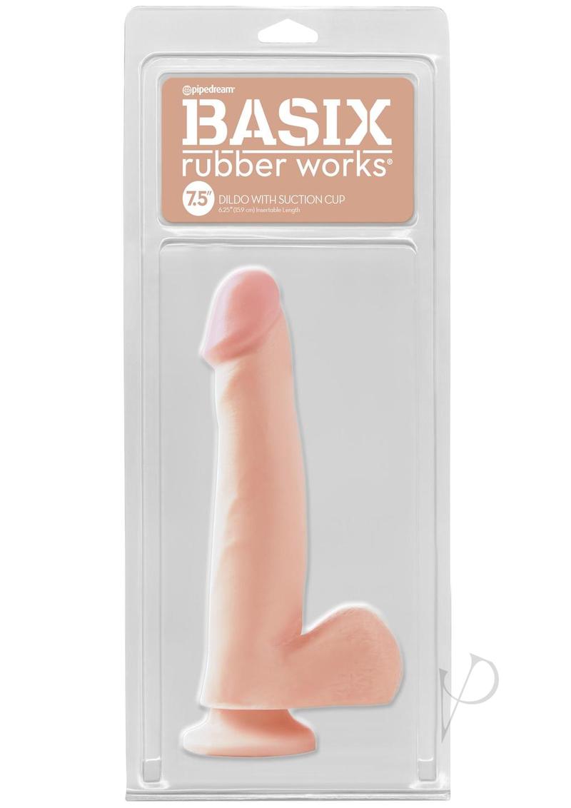 Basix 7.5 Dong W/suction Flesh