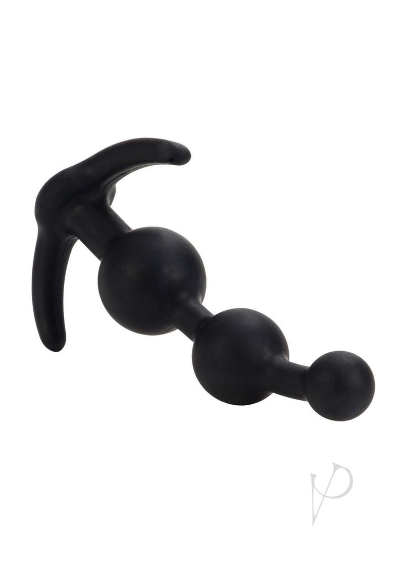 Black silicone anal plug with ergonomic handle from the Anal Explorer Kit