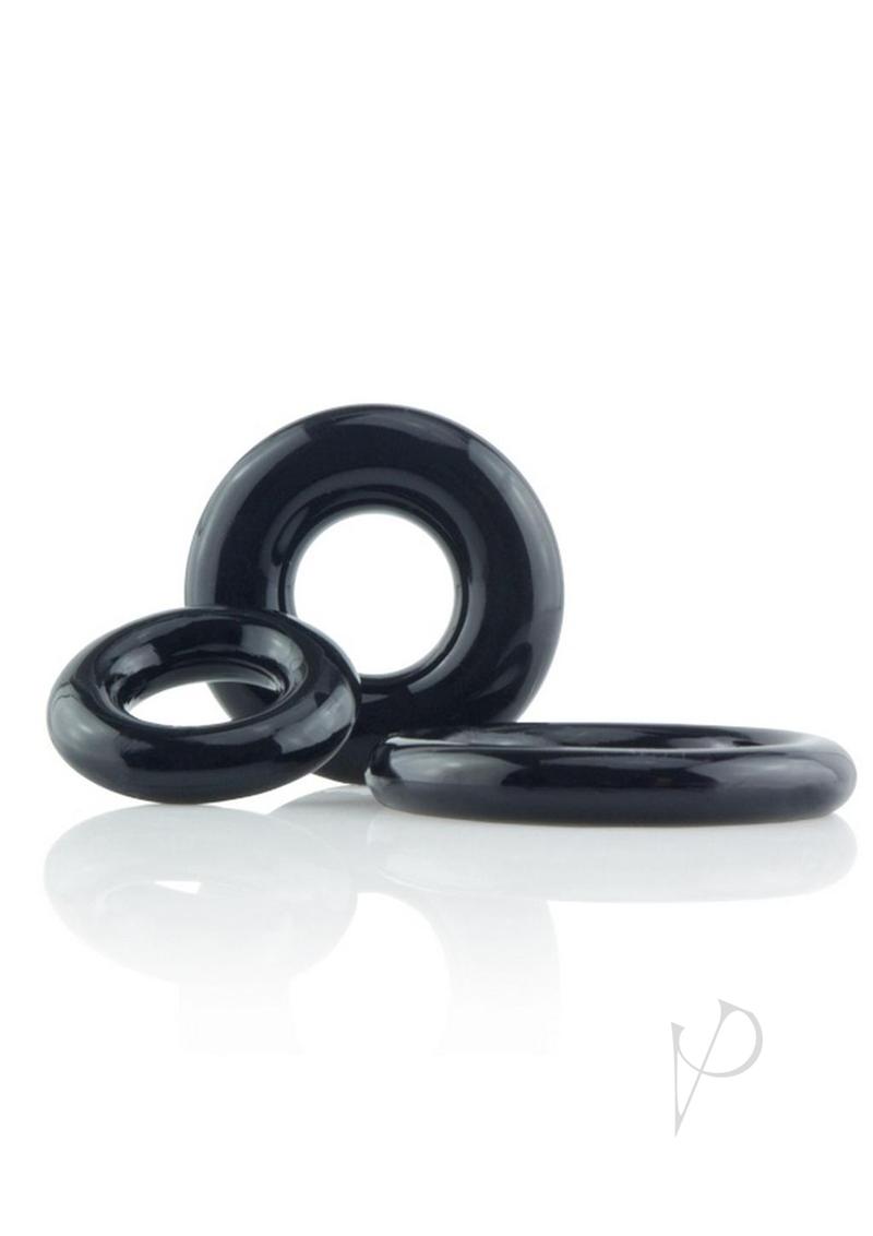 Ringo X3 Cockrings Black 6/bx