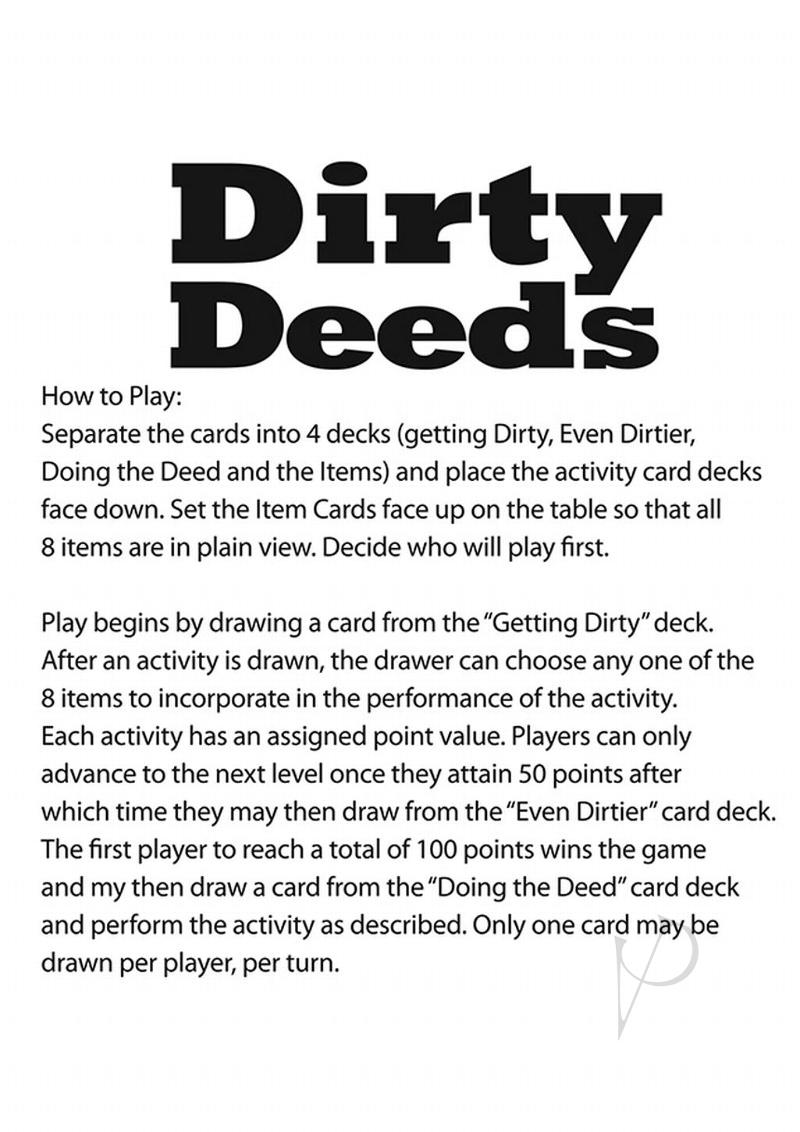Dirty Deeds Card Game