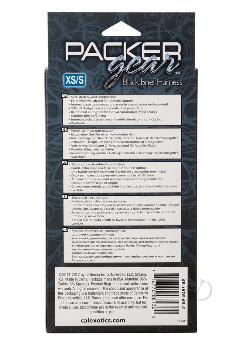 Packer Gear Black Brief Harness Xs/s