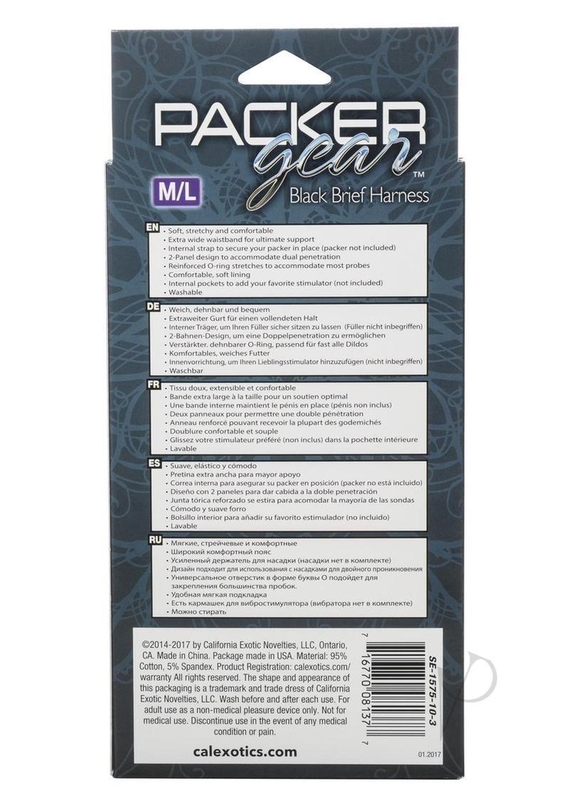 Packer Gear Black Brief Harness M/l
