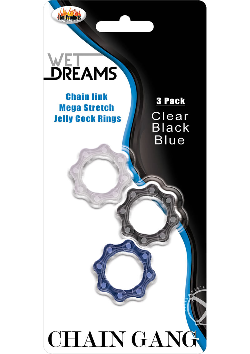 Chain Gang Cock Rings 3pk
