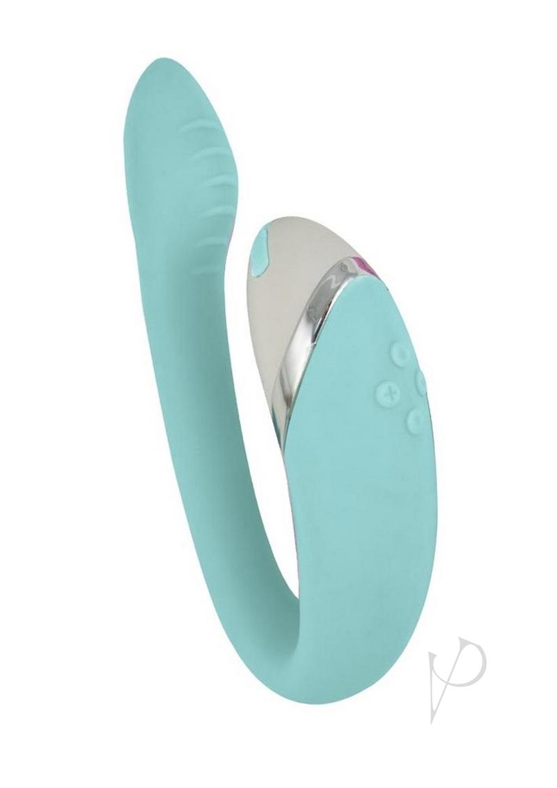 Blue Amore Enhanced Ultimate G-spot Aqua vibrator against a white backdrop