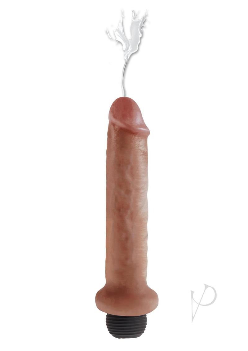 Kc 7 Squirting Cock W/balls Tan