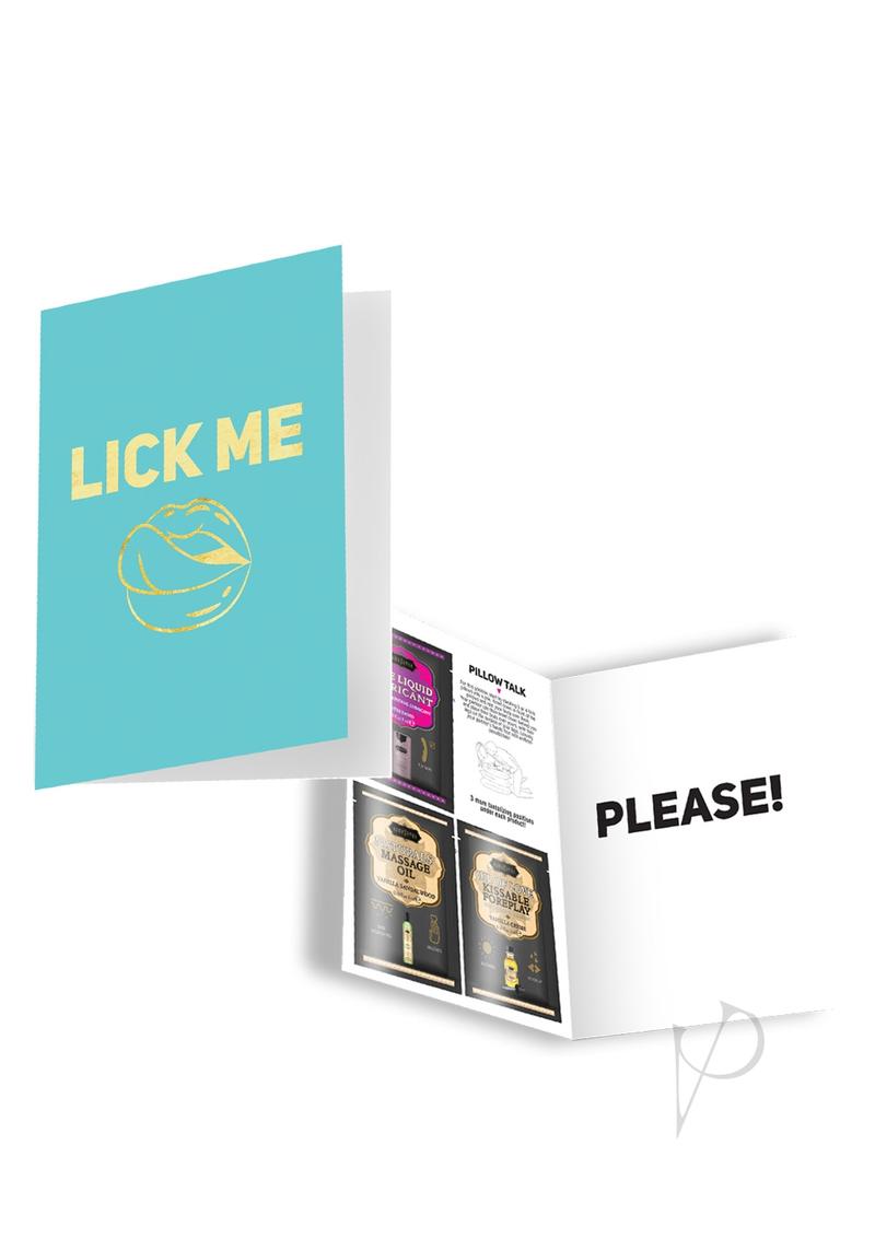 Naughty Notes Greeting Card Lick Me