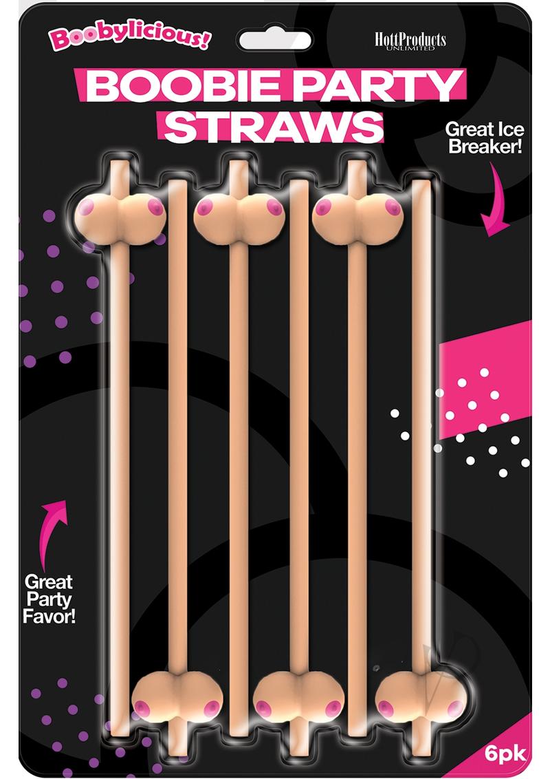 Boobie Straws Flesh 6 Pack