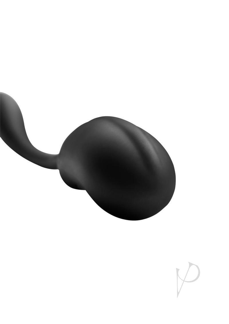 The sleek design of the Under Control Vibe Pod with its remote, isolated on white background