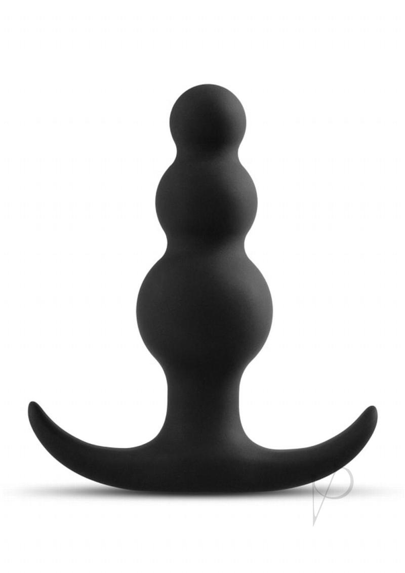 Anal Adv Platinum Beaded Plug Black