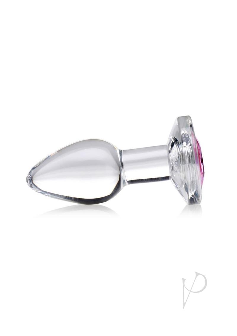 Booty Sparks Pink Gem Glass Anal Plug Sm