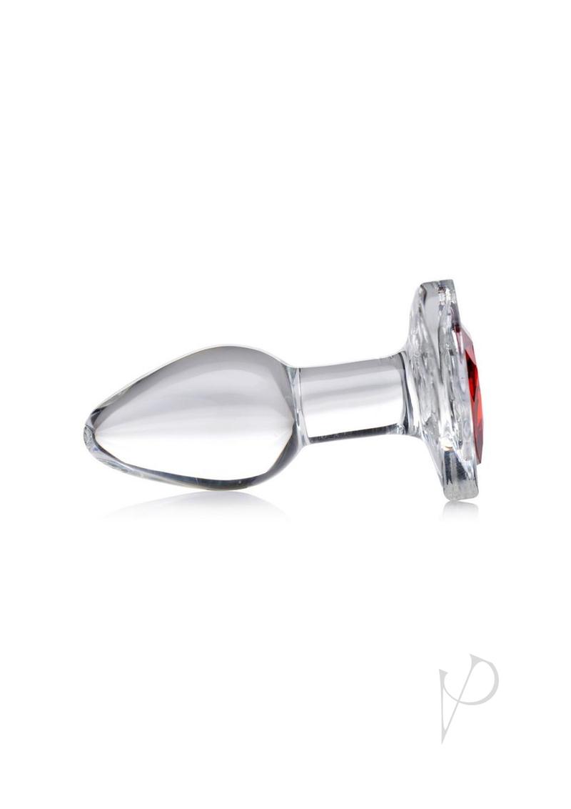 Booty Sparks Red Heart Glass Plug Sm
