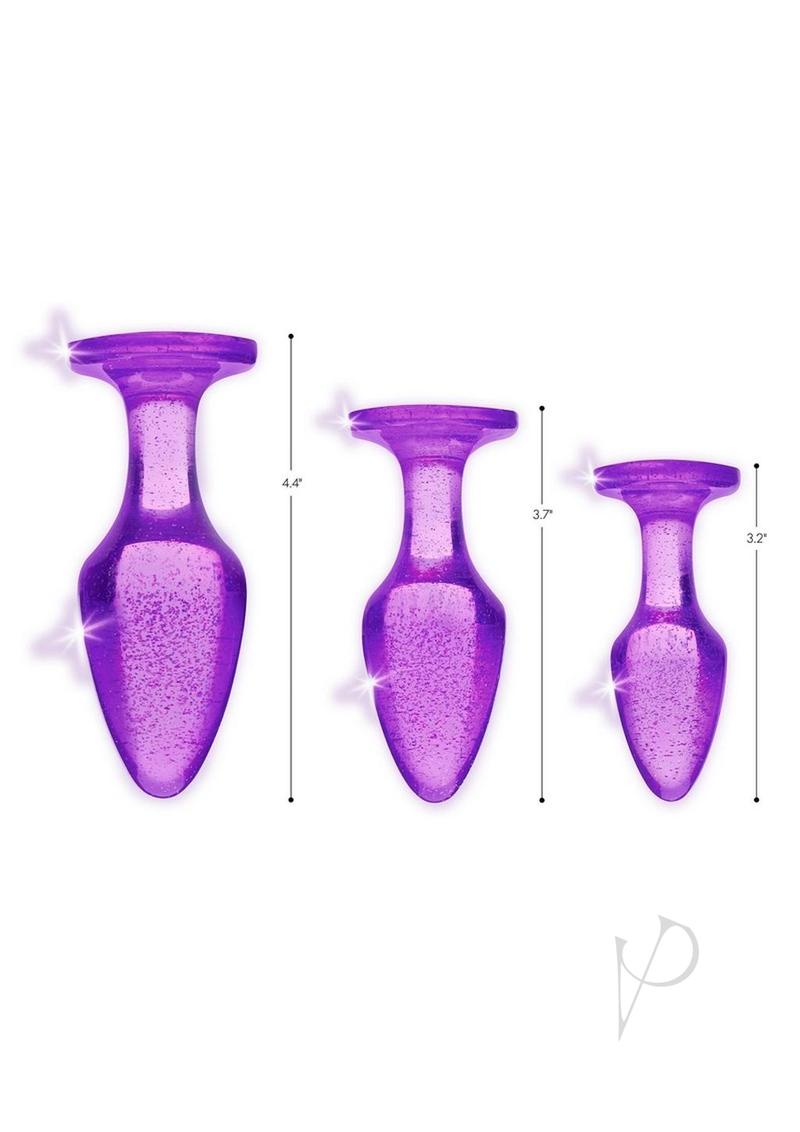 Booty Sparks Glitter Gem Plug Set Purple
