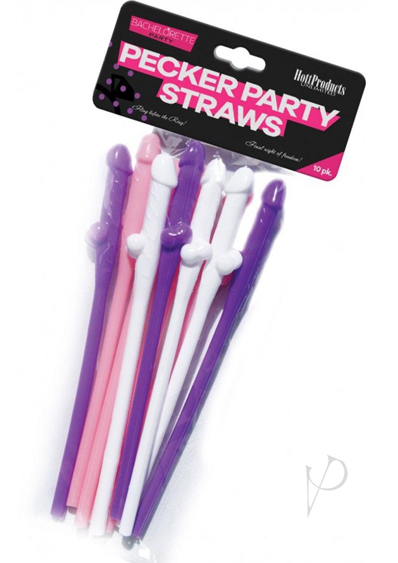 Bachelorette Party Pecker Straws 10pk