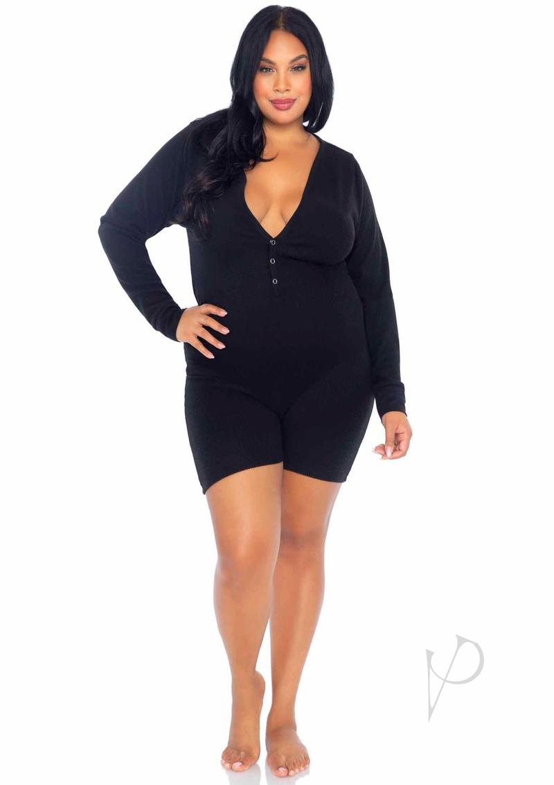 Brush Romp Longjohn/flap 3x/4x Blk(sale)