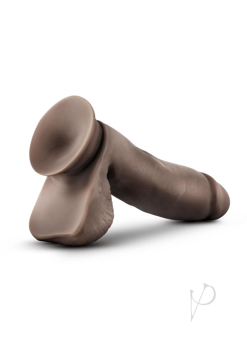 Dr Skin Glide Dildo W/balls 7 Chocolate