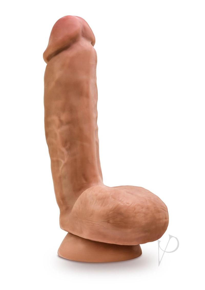 Dr Skin Glide Dildo W/balls 8.5 Caramel