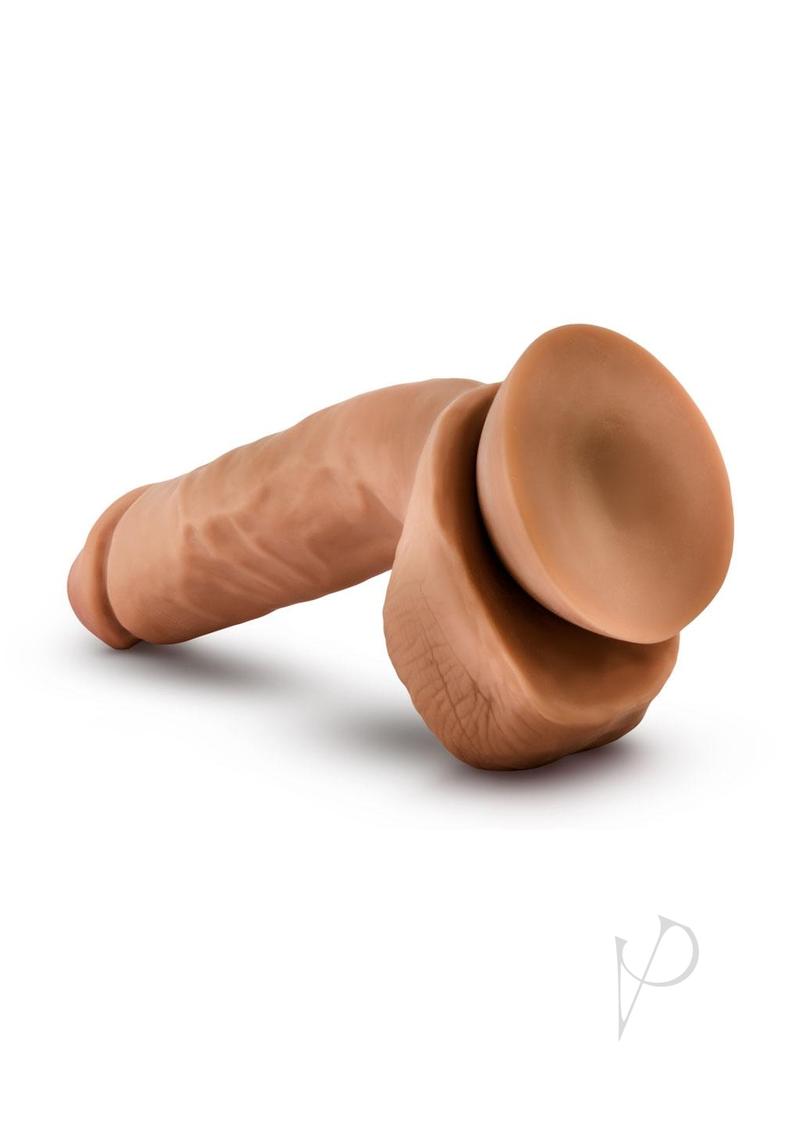 Dr Skin Glide Dildo W/balls 8.5 Caramel