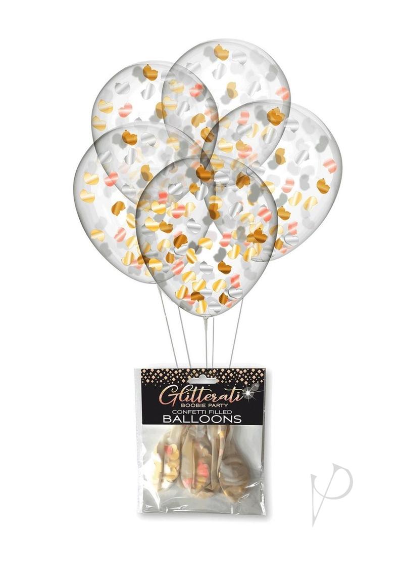 Glitterati Boobie Confetti Balloons 6pk