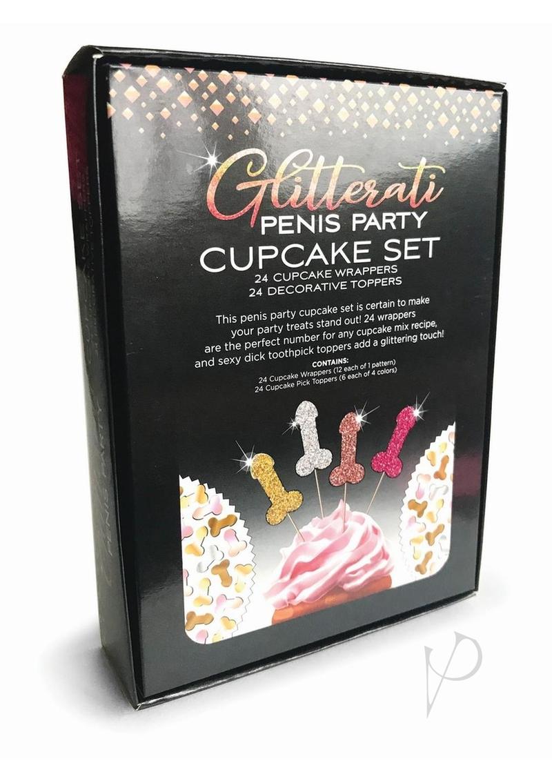 Glitterati Penis Cupcake 48pc Set