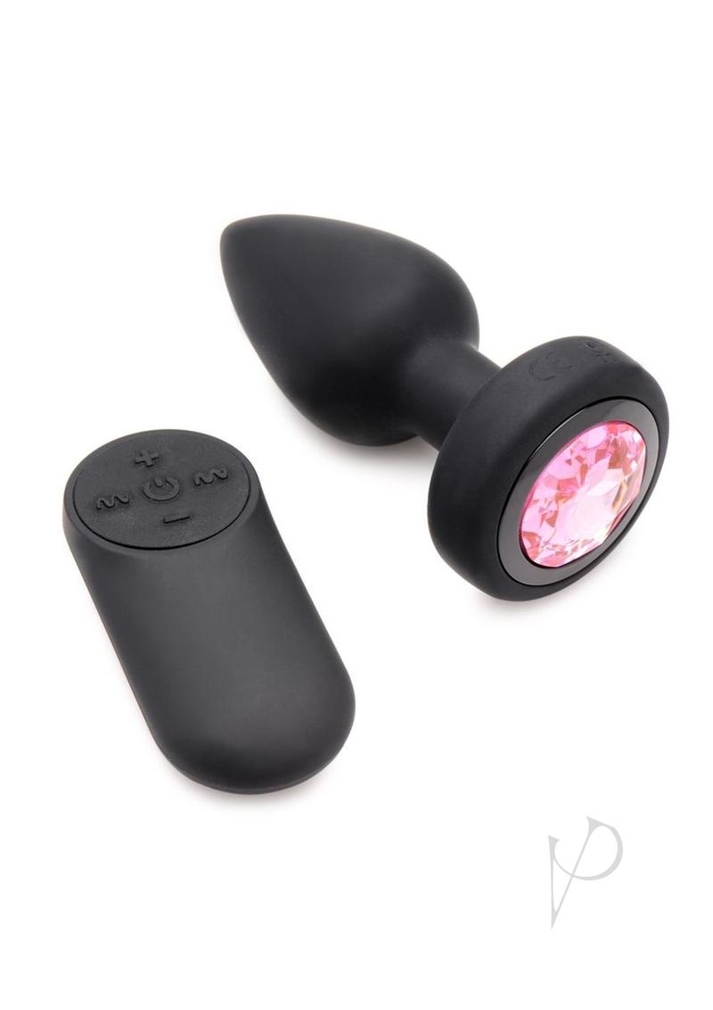 Booty Sparks Pink Gem Plug W/remote Sm