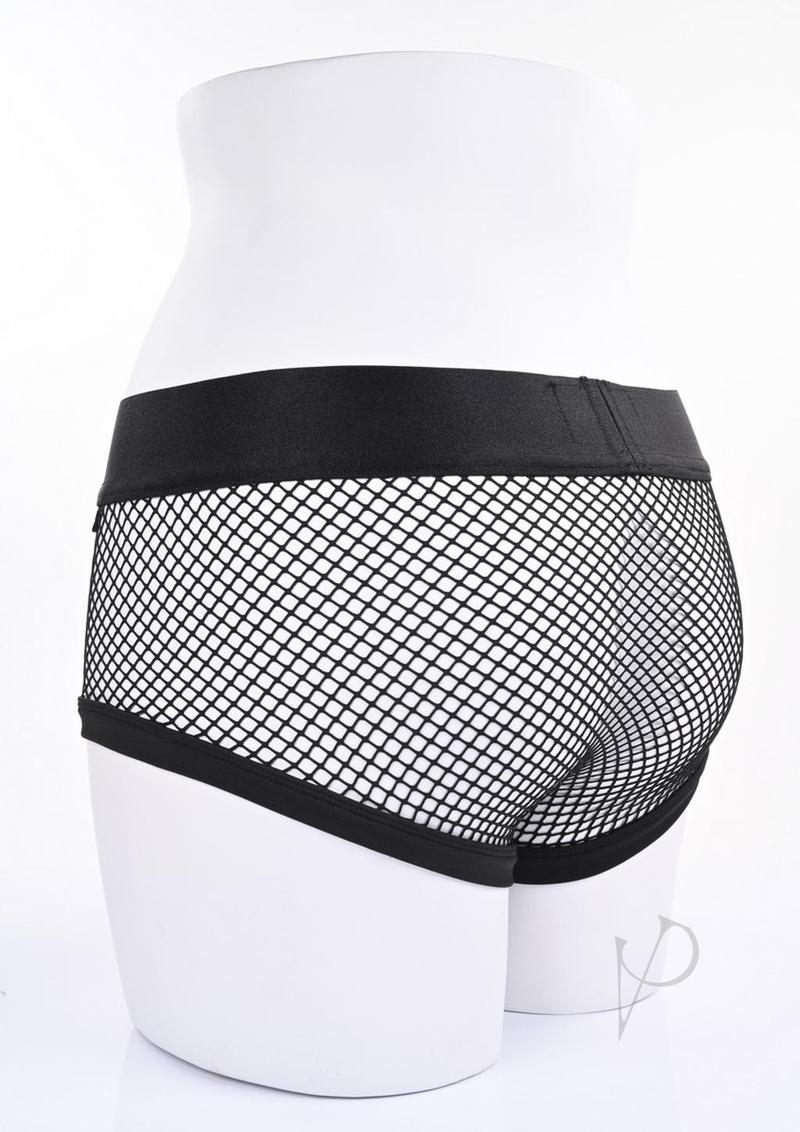 Em Ex Fit Harness Fishnet Xl Black