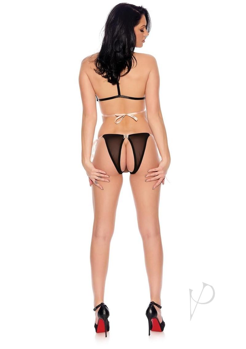 Barely B Tieup Bralet/open Pan Blk(spec)