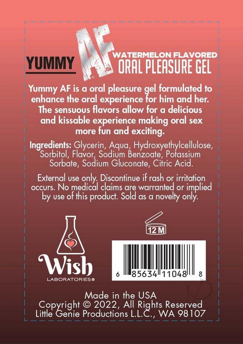 Yummy Af Oral Pleasure Gel Watermelon