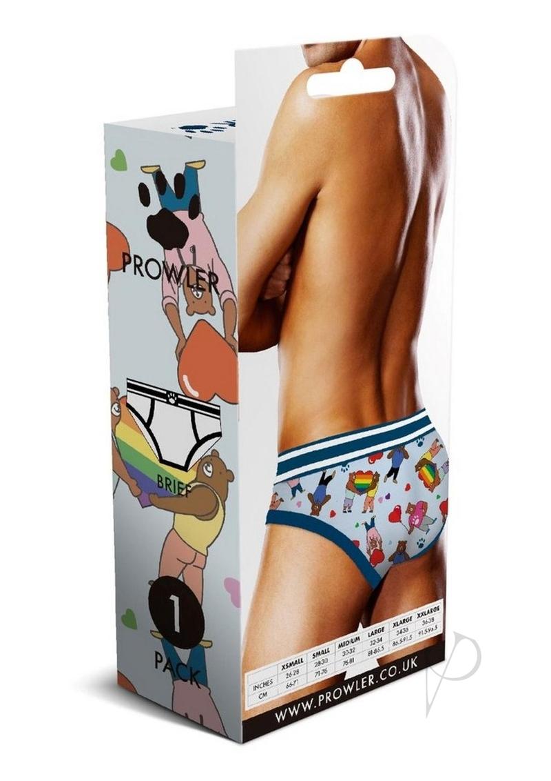 Prowler Bears W/heart Brief Sm Blu
